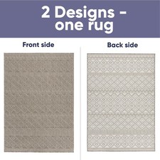 Outdoor Indoor Rug Beige and