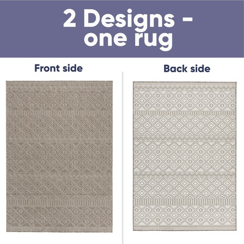 Outdoor indoor rug beige and - outdoor,