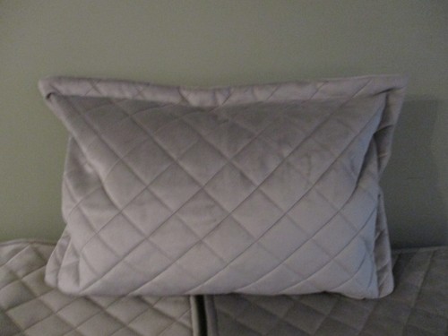 Stitched quilted grey - quilted, velvet