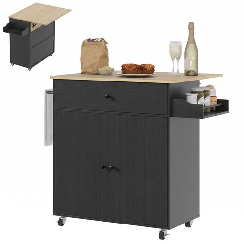 Homcom kitchen island - island, with