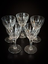 Set of 5 VTG STUART Crystal “Claridge” Wine Glasses 5 1/2" England