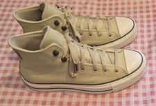 Converse CHUCK TAYLOR ALL STAR LIFT PLATFORM WEATHERIZED LEATHER Beige TRAINERS