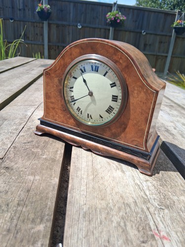 Vintage edwardian mantel clock - mantel,