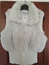 Ladies Fur Body Warmer Gilet - Size M From Valesi - Excellent Condition