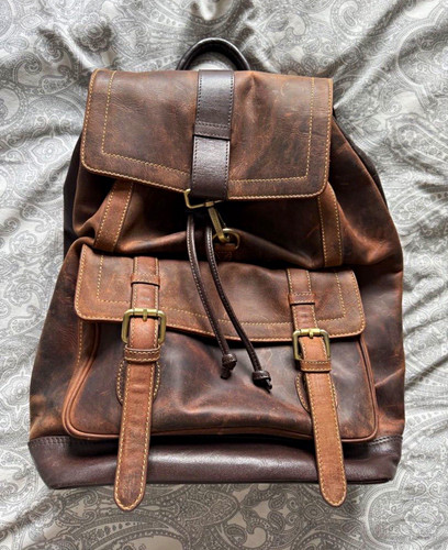 Visconti brown leather vintage - leather,