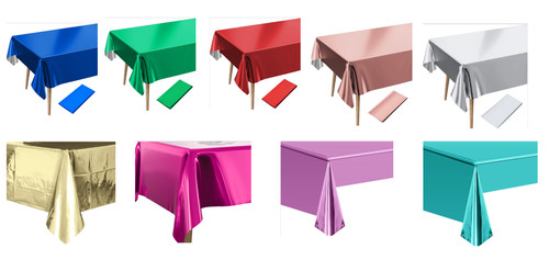 Foil party reusable tablecloth - foil,