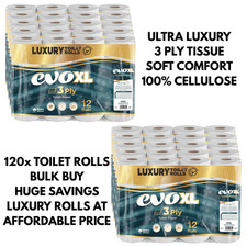 120x Toilet Tissue Paper Rolls