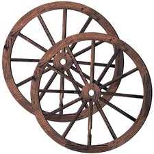 2 Pieces Wooden Wagon Wheel