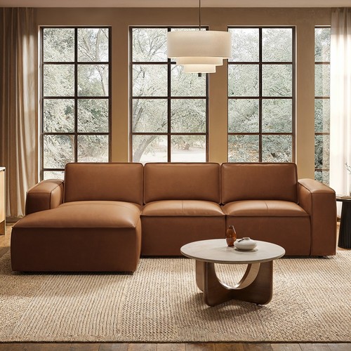 Brown real leather - left, 4