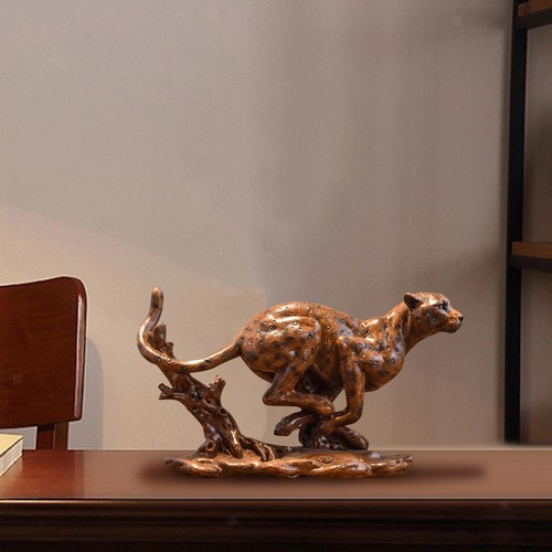 Desk leopard statue - leopard,