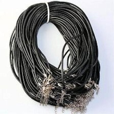 5 Strong Leather Round Thong Necklace Cords LobsterClasp 18inchx3mm thick MSC10