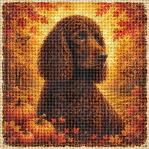 Irish water spaniel - water,