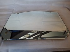 Vintage Art Deco Style Frameless Bevelled Edge Wall Mirror With Hanging Chain