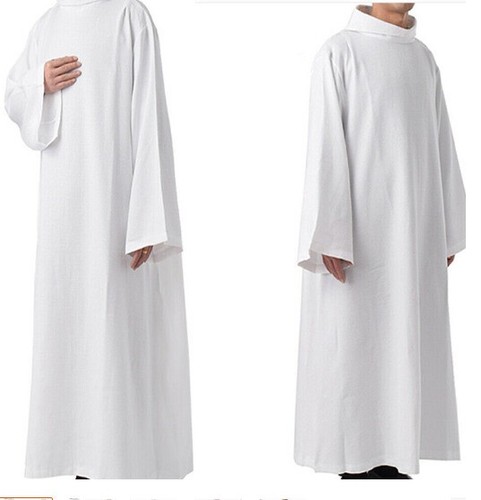 White clerical clergy pleated - clerical,