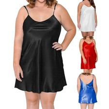 Plus Size Womens Silk Satin
