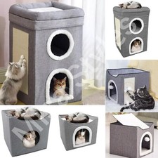 LARGE CAT HOUSE COSY BED PET