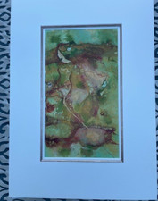 Charlotte Atkinson Original mixed media painting Autumn Golds I