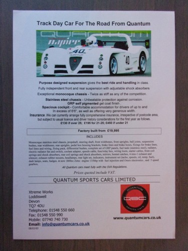 Quantum track day car for - track, the