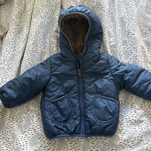 Zara baby boys blue fur - zara, lined