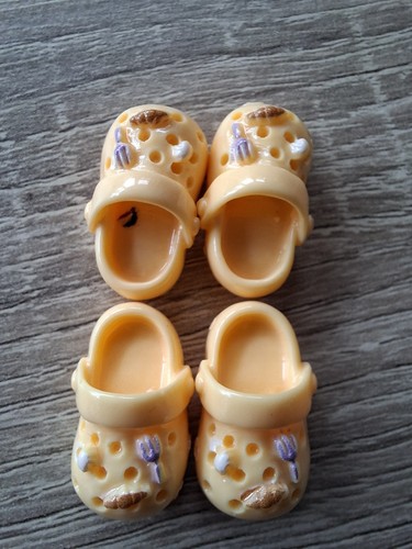 Miniature yellow crocs shoes - yellow,