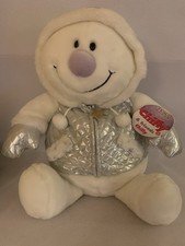 Tesco Chilly & Friends Snowman Hooded Silver Puffa Jacket  Soft Toy 20” & Tags