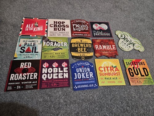 14x badger brewery ale - badger, pump
