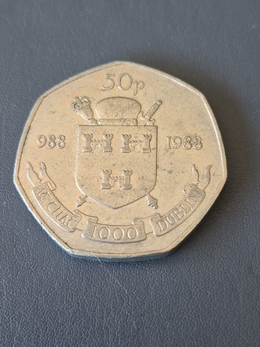 Eire fifty pence - pence, coin