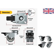 50mm Heavy Duty Caster Wheels