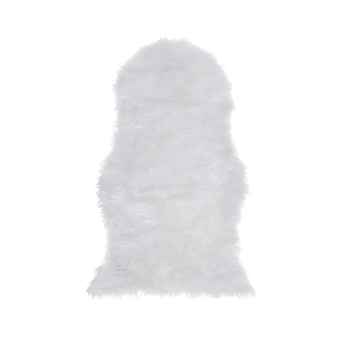 Large faux fur sheepskin rug - fur,