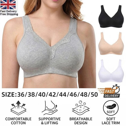 Ladies plus size bra - bra, cotton