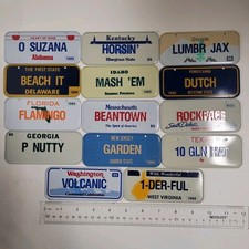 mini novelty license plates, 14 different states. pick 1 or more,  free Shipping