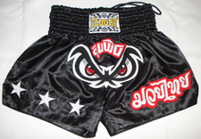 Fluory Adult Muay Thai Shorts Muay Thai Boxing Fight Black Size XL