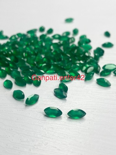 Green onyx faceted marquise - onyx,