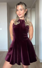 Zara Velvet Godet Dress ZW