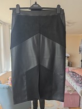 Black suede faux leather - faux,