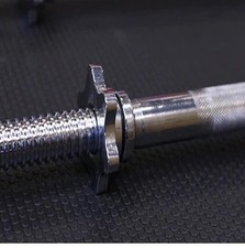 6ft Barbell 1” Diameter With Spin Locks Excellent Condition