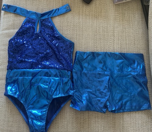 Girls blue sequin halter - girls,