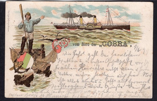 1899 litho postcard gruss - -,