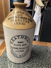 1935 90 years old stone ware Ginger beer bottle Heathway Price Bristol stamped