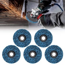 5X 115mm 4.5" Angle Grinder Poly Strip Wheel Discs Paint Rust Remove Abrasive