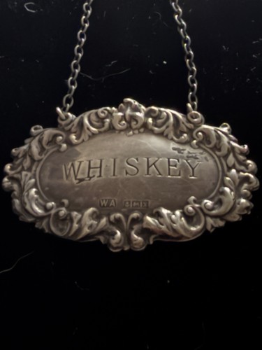 Antique solid silver whisky - silver,