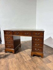 Reproduction Georgian Style Twin Pedestal Desk