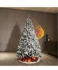 Arise 7Ft snow Flocked Christmas tree Silver