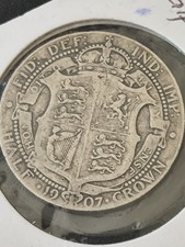 1907 UK One 1 Half Crown .925