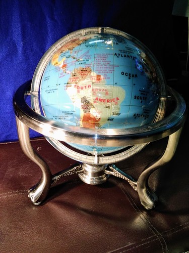 Tabletop world globe rotating - tabletop,