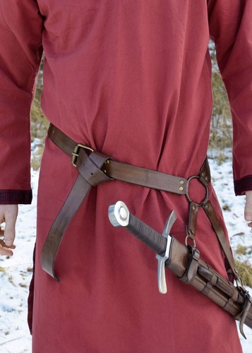 Brown leather medieval - brown,