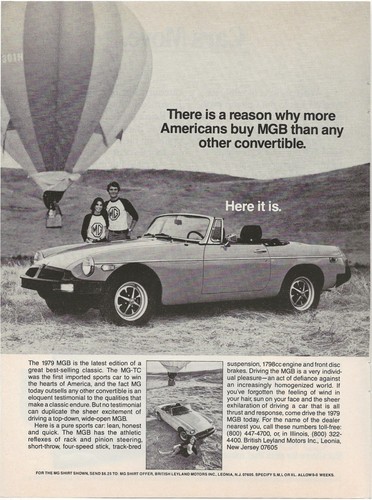 Vintage print mgb - vintage,
