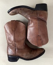 Texas Steer Cowboy Boots Western Roper Boots Brown Men’s US Size 8.5