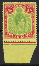 Bermuda 1950 GVI 5/- Keyplate SG118f/g Perf 13 MNH