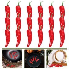 40 Pcs Artificial Mini Chili Peppers Foam Simulation Fake Pepper Photo Props
